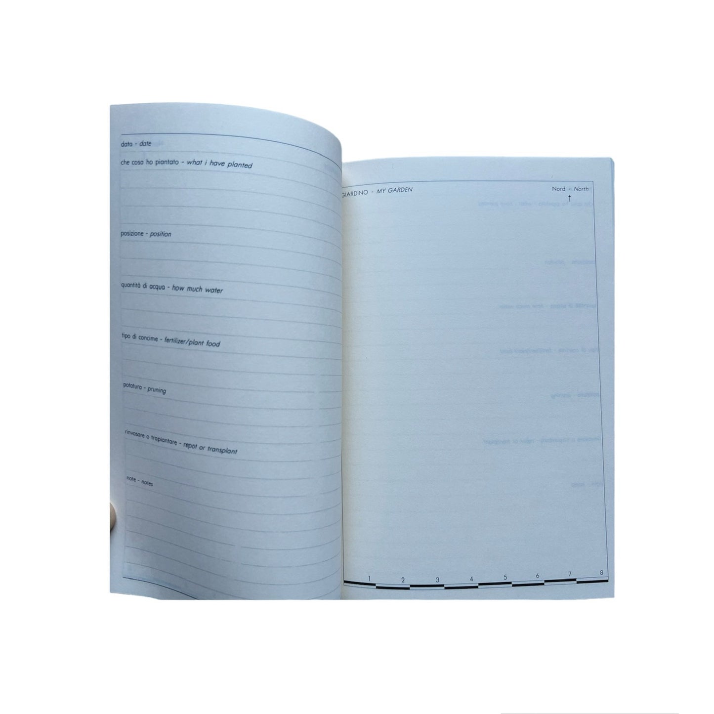 quaderno FELICE BOTTA "garden book" verde smeraldo