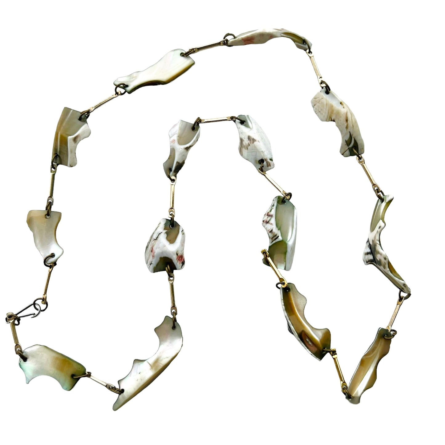 VINTAGE! collana lunga con elementi in madreperla