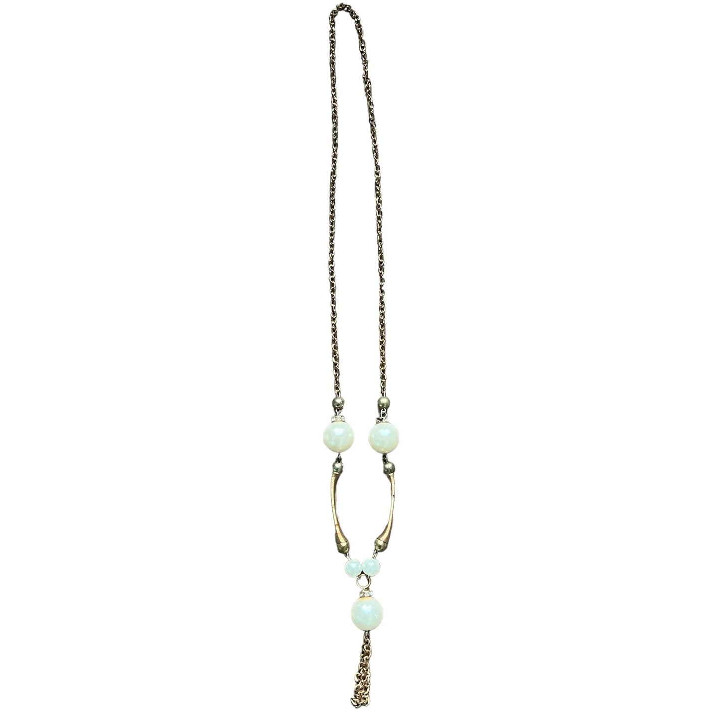VINTAGE! collana lunga con perle ed elementi allungati