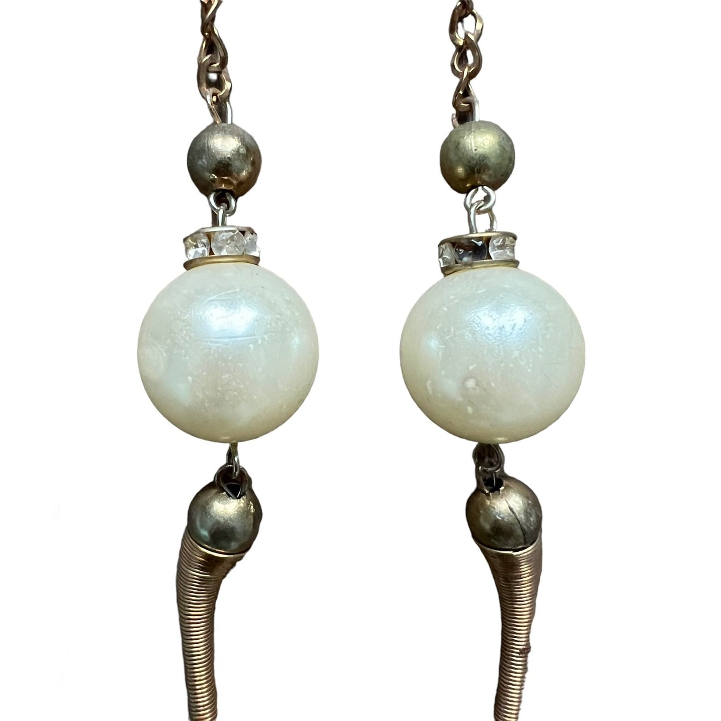 VINTAGE! collana lunga con perle ed elementi allungati
