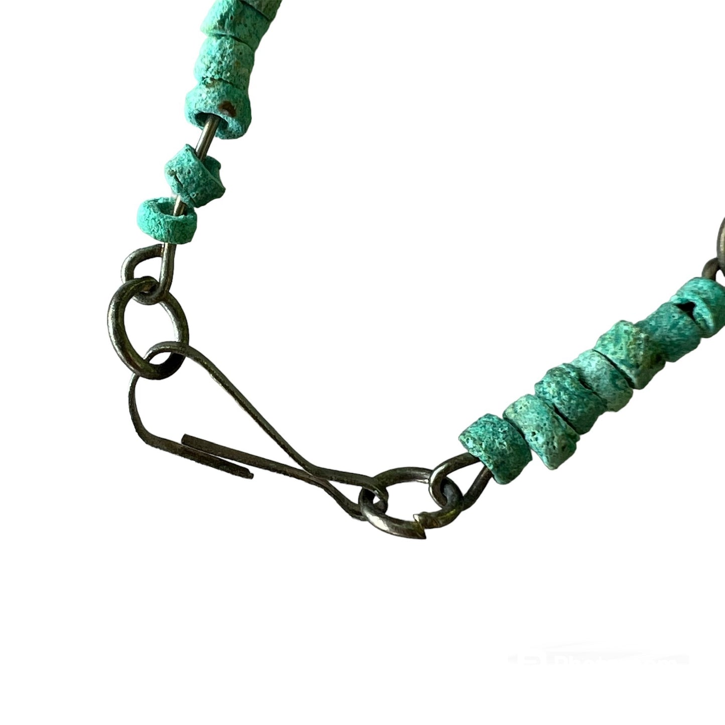 VINTAGE! Collana verde mare con ciondolo in perline