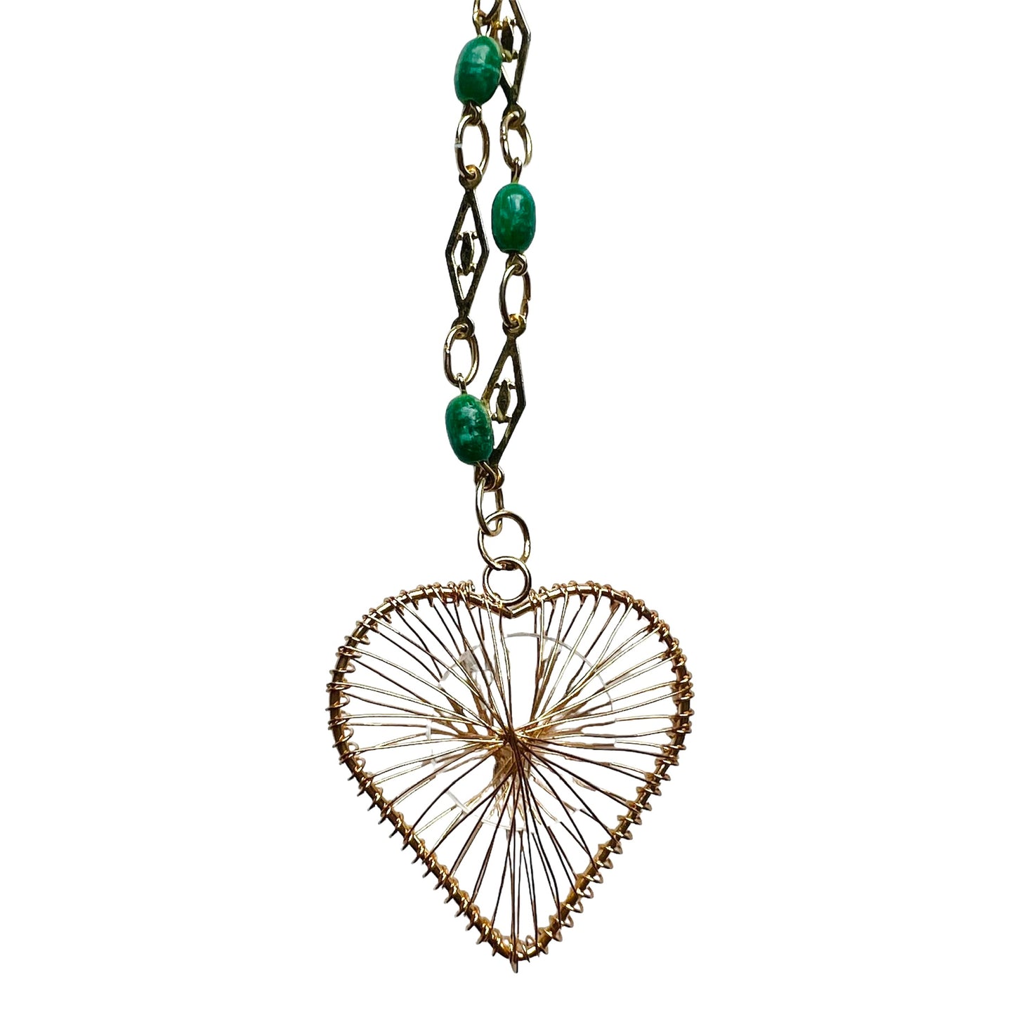 vintage! collana lunga con ciondolo cuore finale