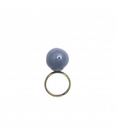 anello TOLEMAIDE petit pois grande biglia ceramica viola ortensia