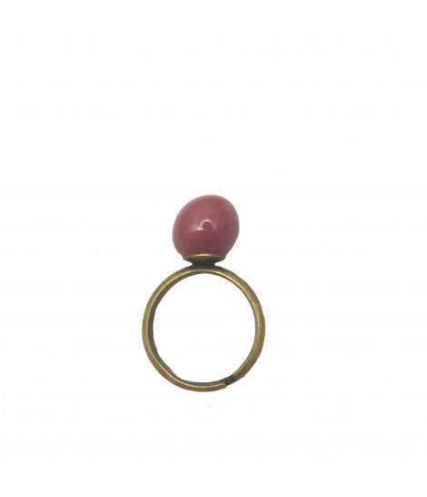 anello TOLEMAIDE petit pois piccolo biglia piccola lampone