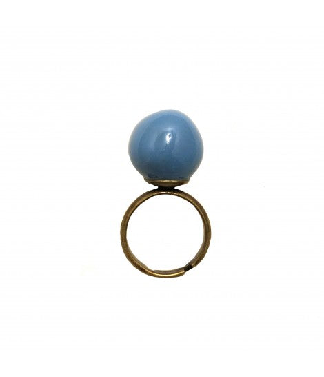 anello TOLEMAIDE petit pois piccolo azzurro cielo