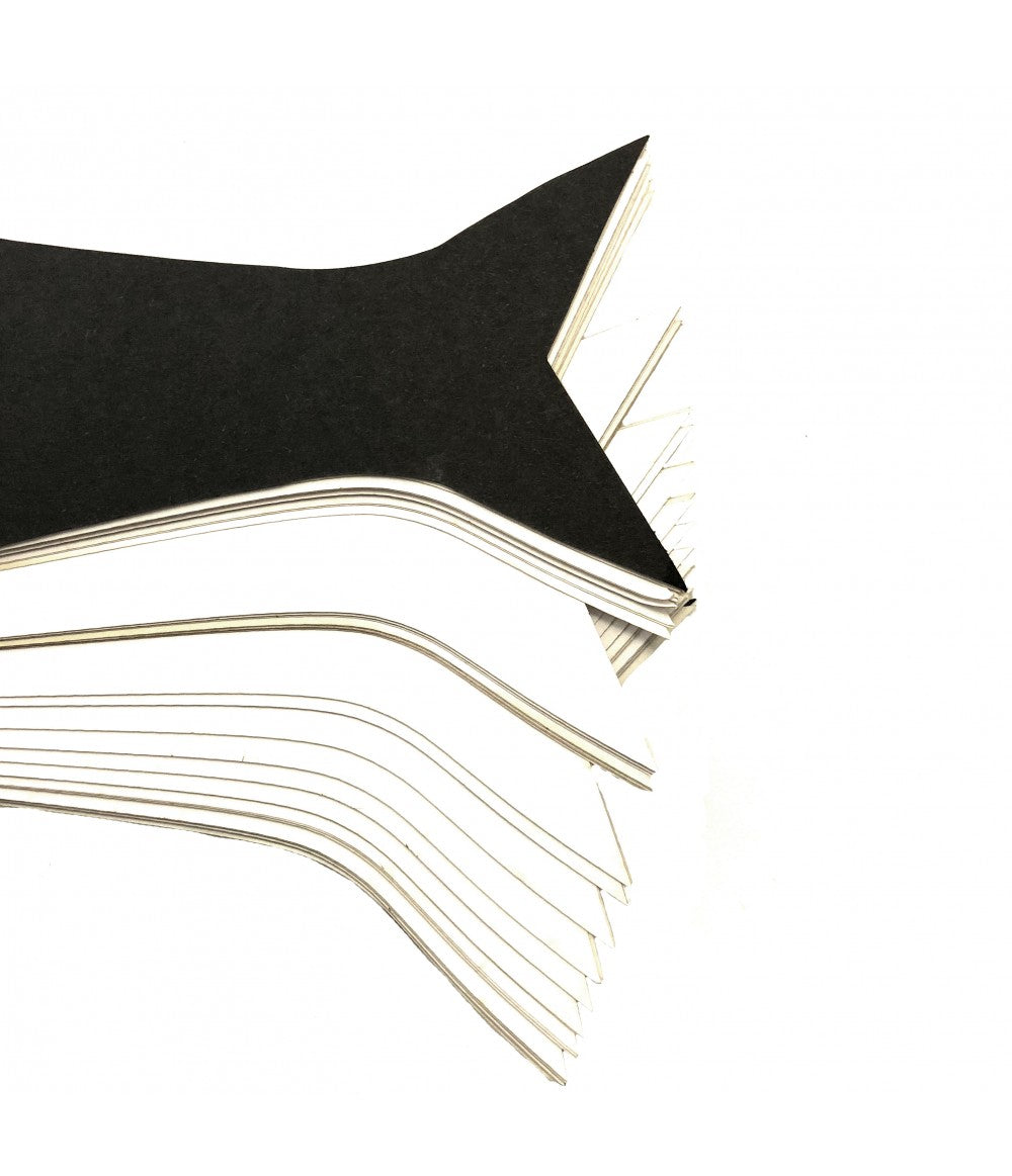 block notes ATELIER CARTA BIANCA "pesce furbetto" colore nero