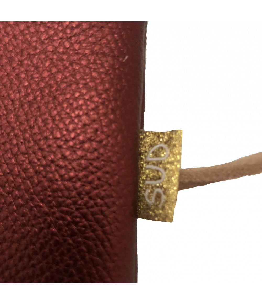 borsa SUD a tracolla in pelle laminata colore rosso