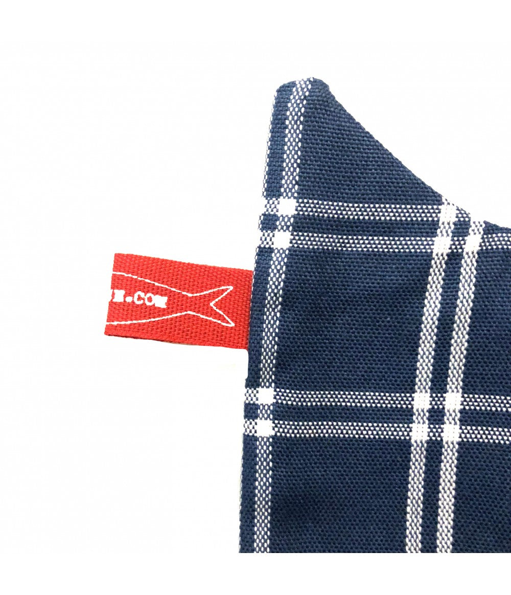 borsellino-pesce LESARDINE.COM in cotonel bluette e rosso
