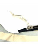 borsello-pesce LESARDINE.COM a righe orizzontali celeste+panna
