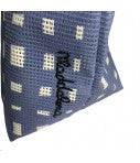 busta pochette mille usi MADDALENA OLIVI in rete stampata colore azzurro
