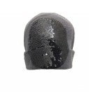 Cappello EXQUISITE J in lana grigia con paillettes nere