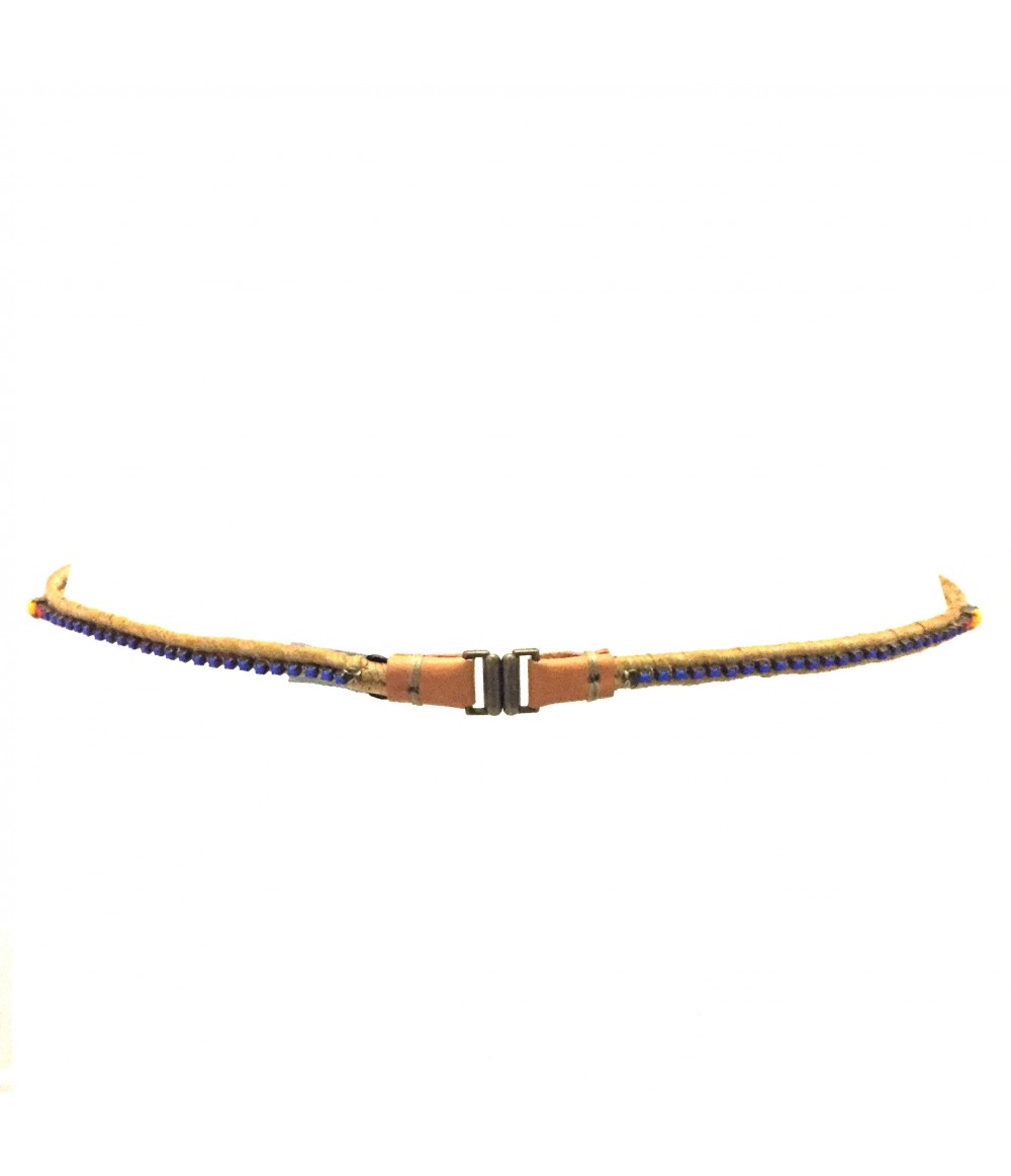 cintura EXQUISITE J con fila centrale di cristalli colore viola lavanda, rosso e giallo