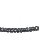 cintura EXQUISITE J in cotone cerato ed elastico con fila centrale di cristalli colore nero
