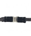 cintura EXQUISITE J in cotone cerato ed elastico con fila centrale di cristalli colore nero