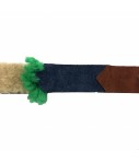 cintura EXQUISITE J in suede e pelliccia ecologica bianco panna, rosa e verde