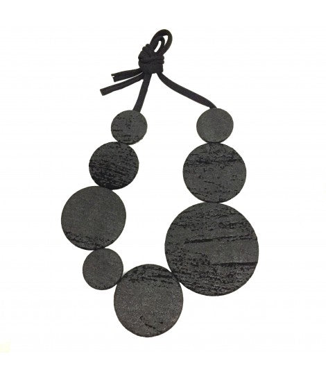 collana FLOW-ERS con pastiglie fantasia nera devore'