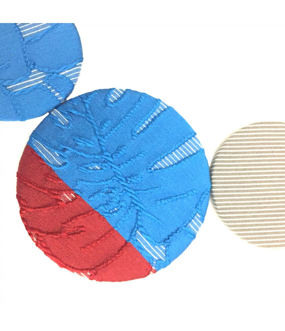 collana girocollo FLOW-ERS con pastiglie azzurro+ rosso