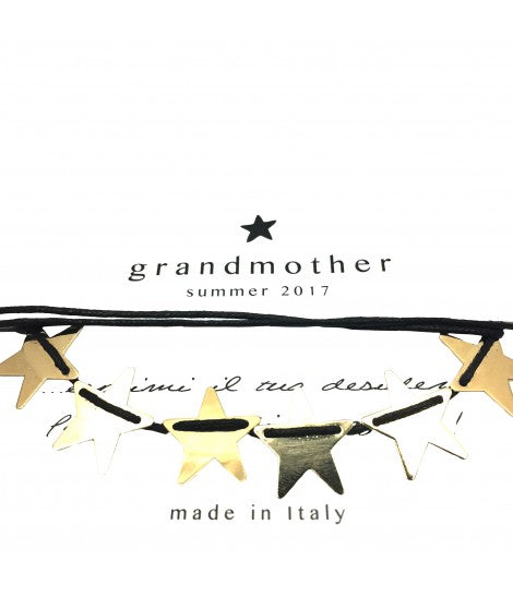 collana GRANDMOTHER con sei stelline in ottone lucido
