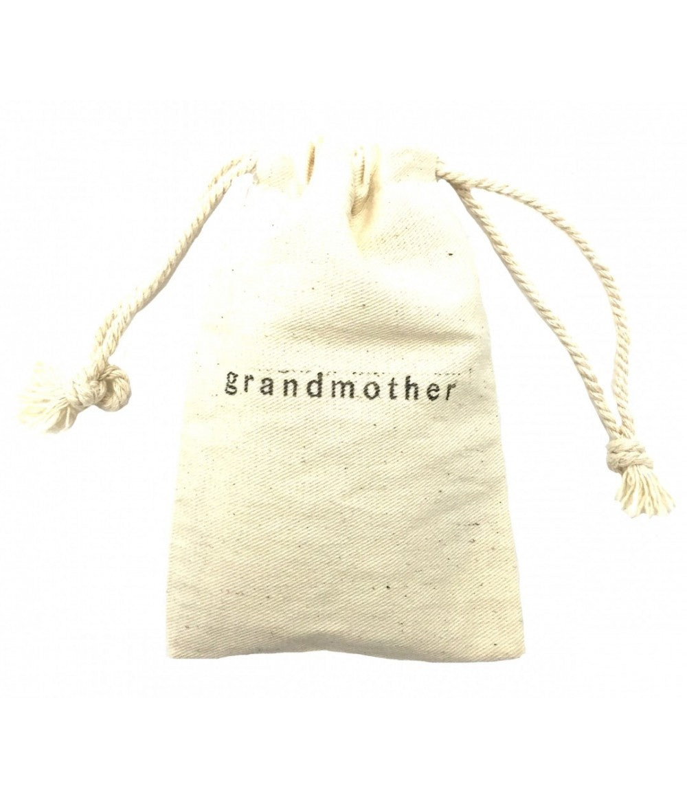 collana Grandmother con stella dorata in ottone e cordino cerato blu