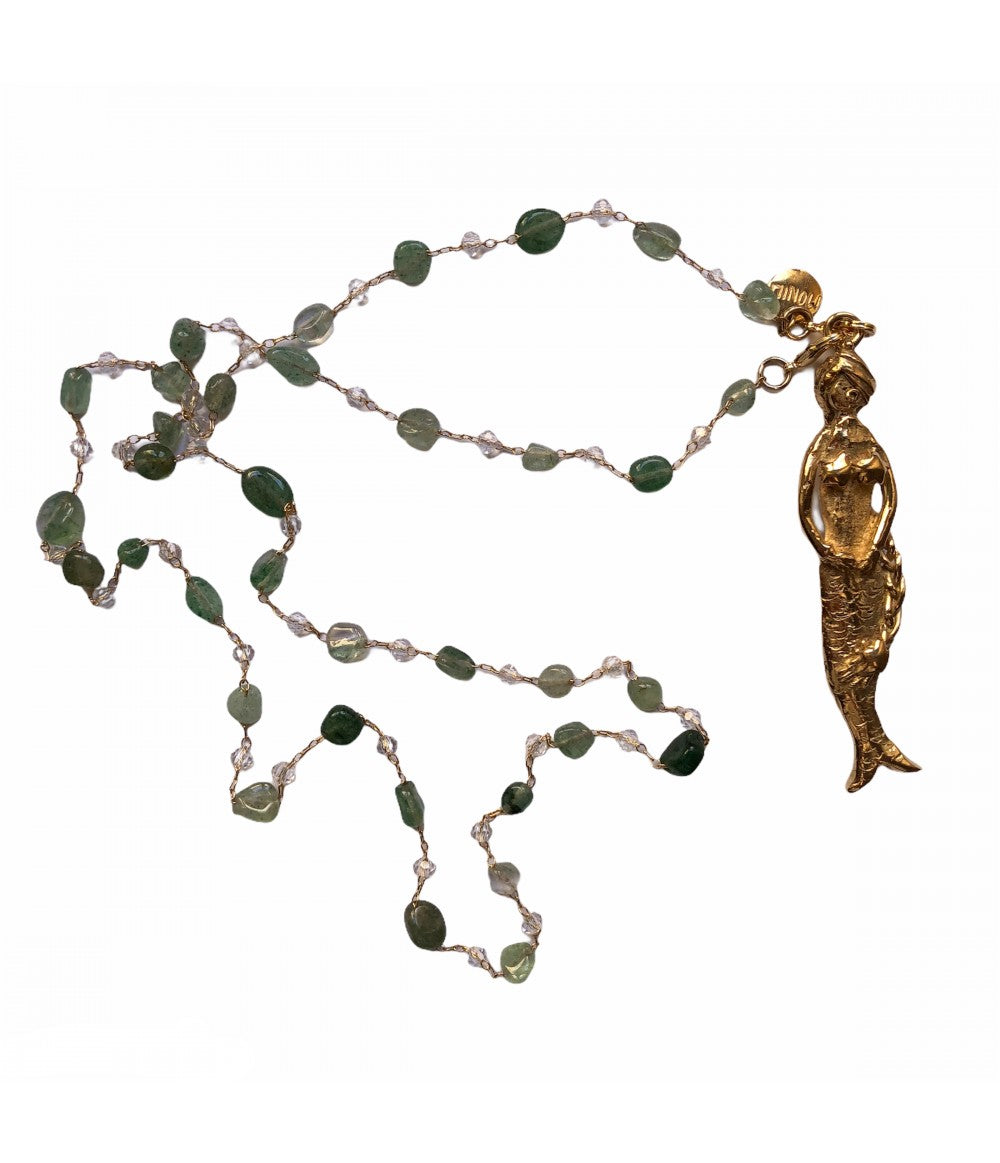collana MAIDA MONILI con ciondolo sirena in bronzo
