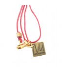 collana lunga MIRIAM NORI campanella e smalto rosso