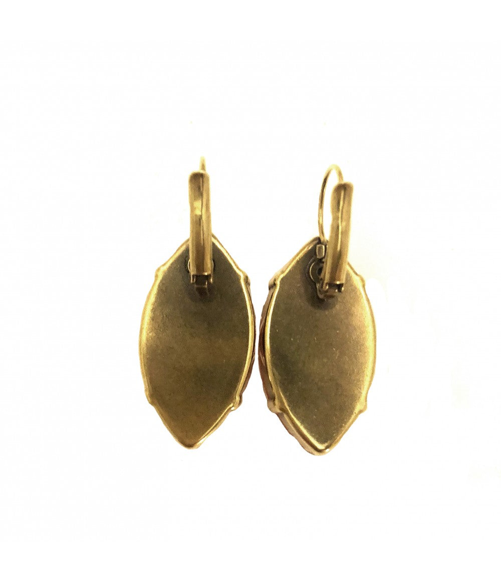 orecchini CLOTILDE SILVA dipinti a mano con interno rosa salmone