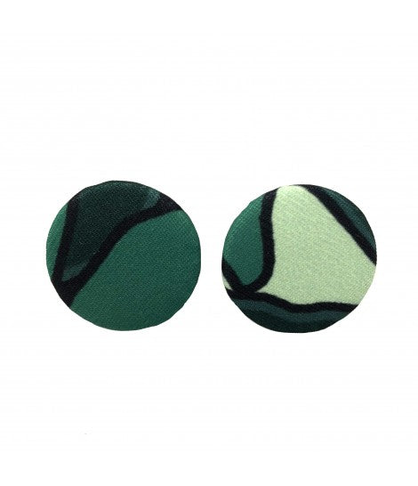 orecchini FLOW-ERS fantasia optical verde acqua e verde menta
