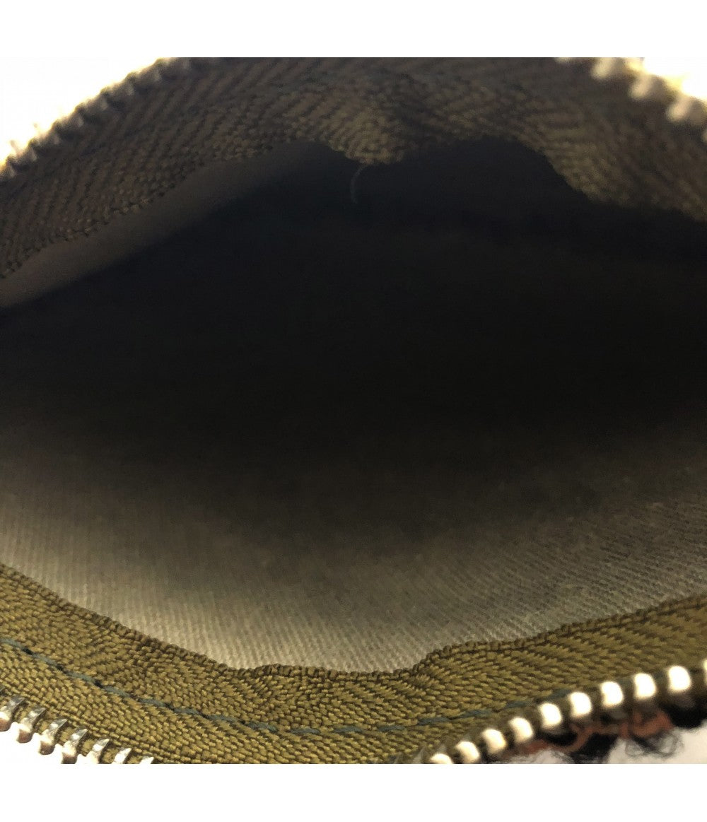 pochette a bustina SUD in tweed di lana nero, rosso e rosa