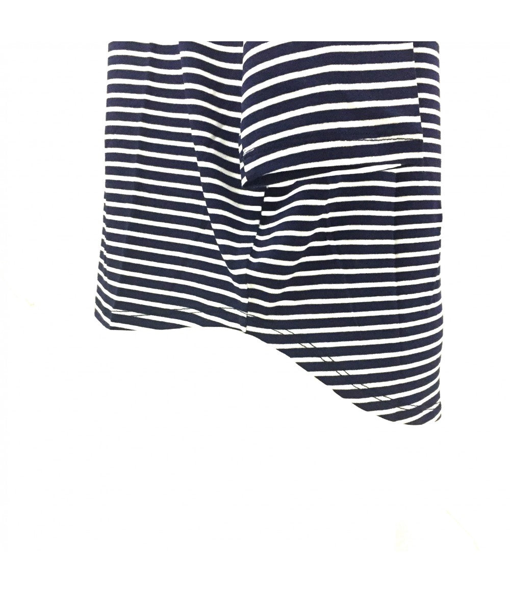 t-shirt SUD jersey richine blu e bianco