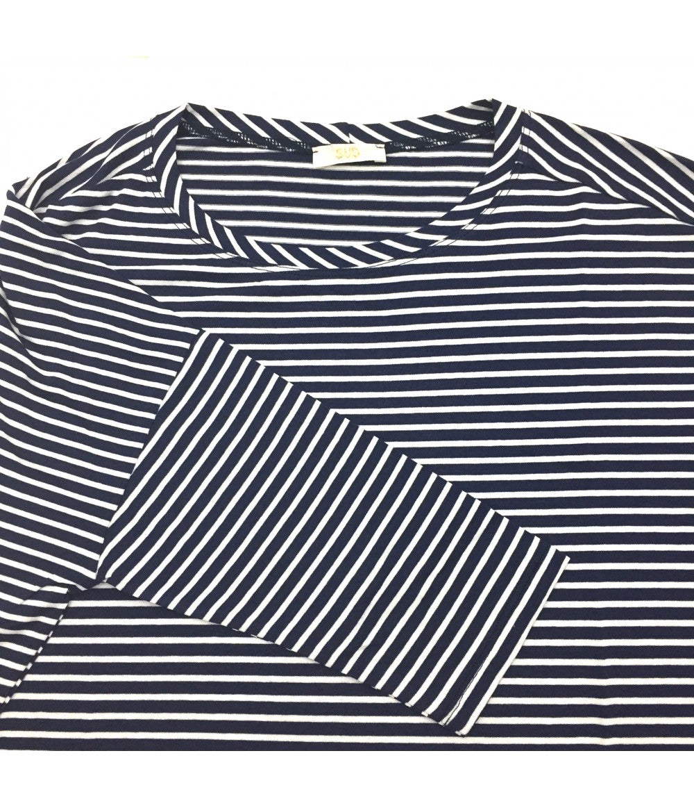 t-shirt SUD jersey richine blu e bianco
