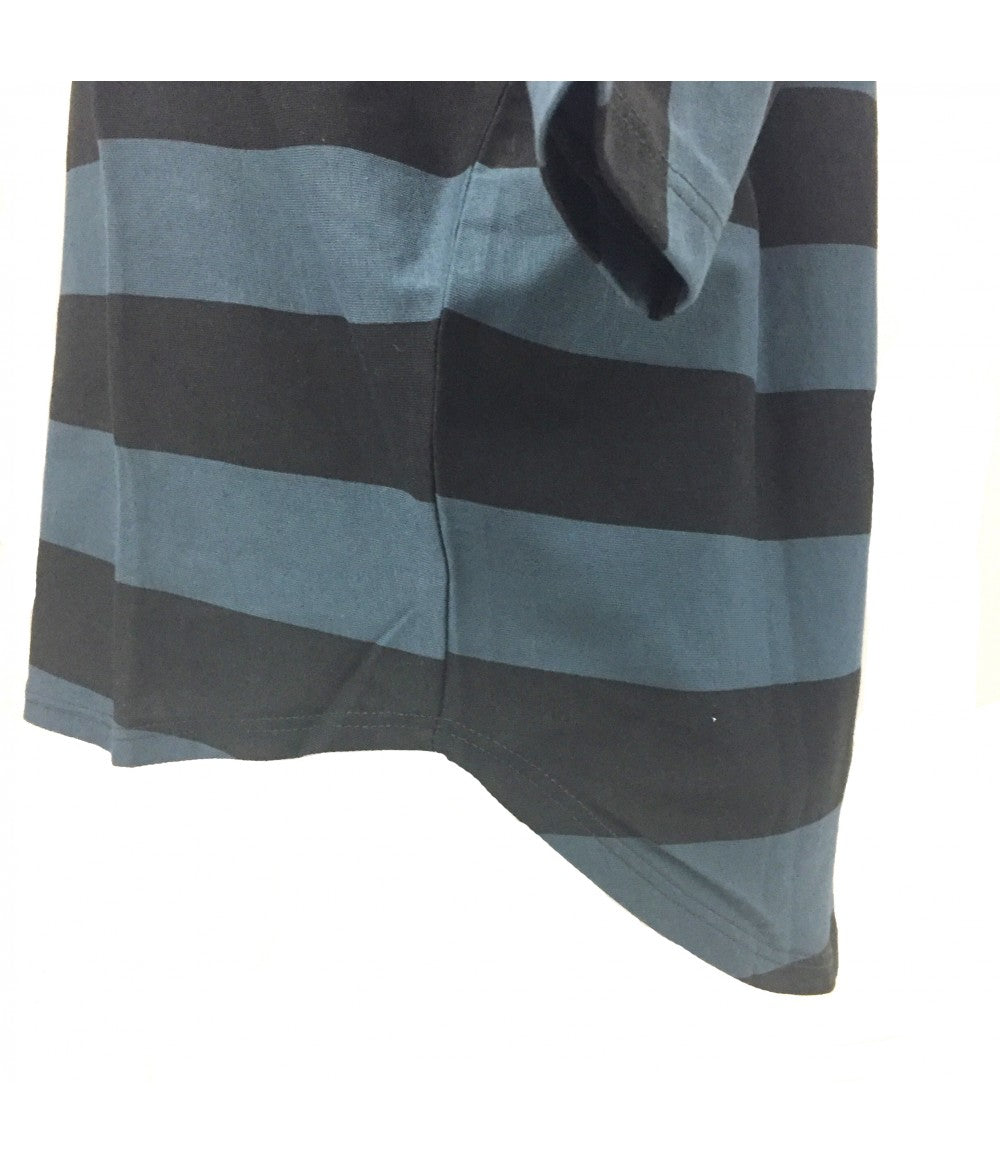 t-shirt SUD righe antracite e azzurro carta da zucchero