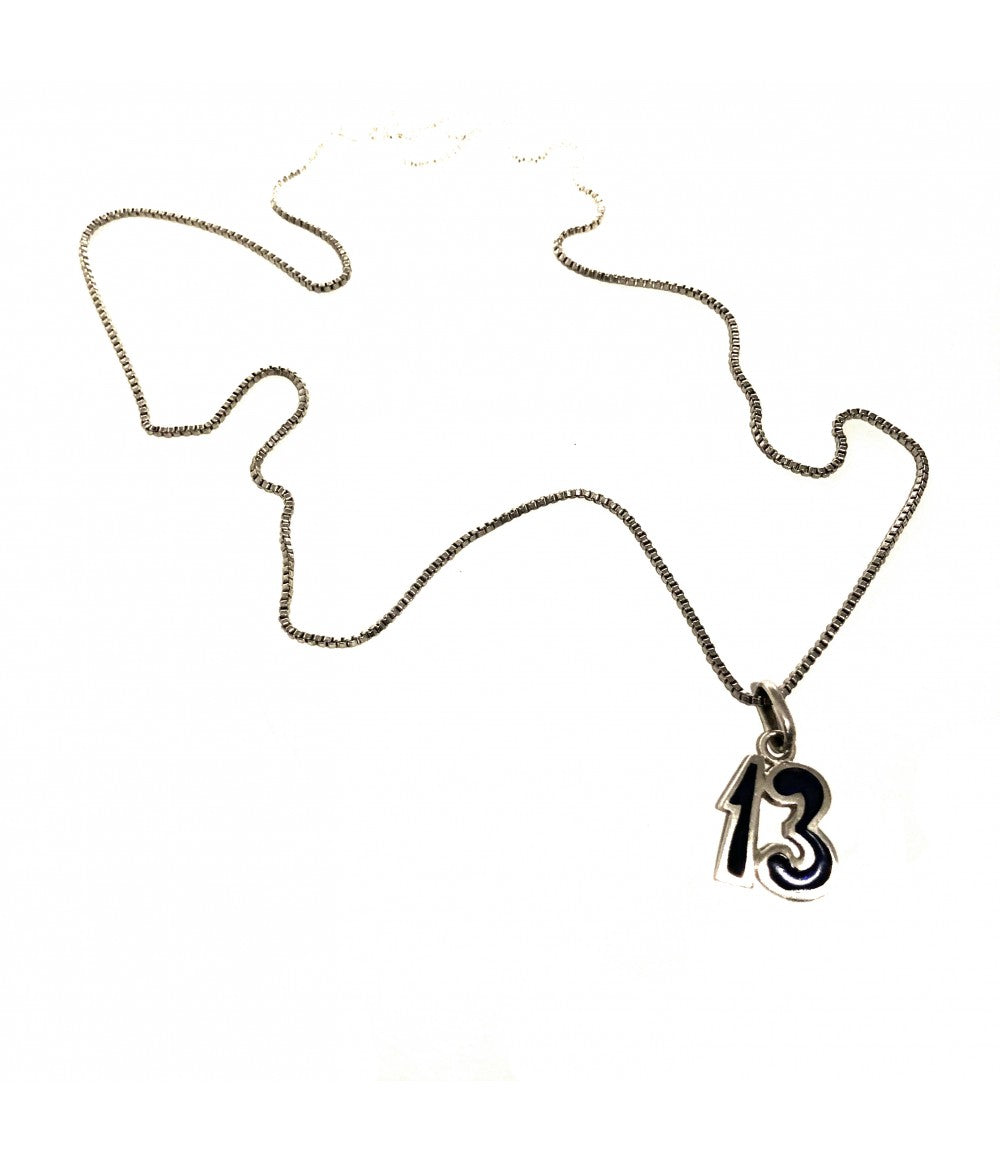 vintage! collana in argento fine anni 70 con ciondolo portafortuna
