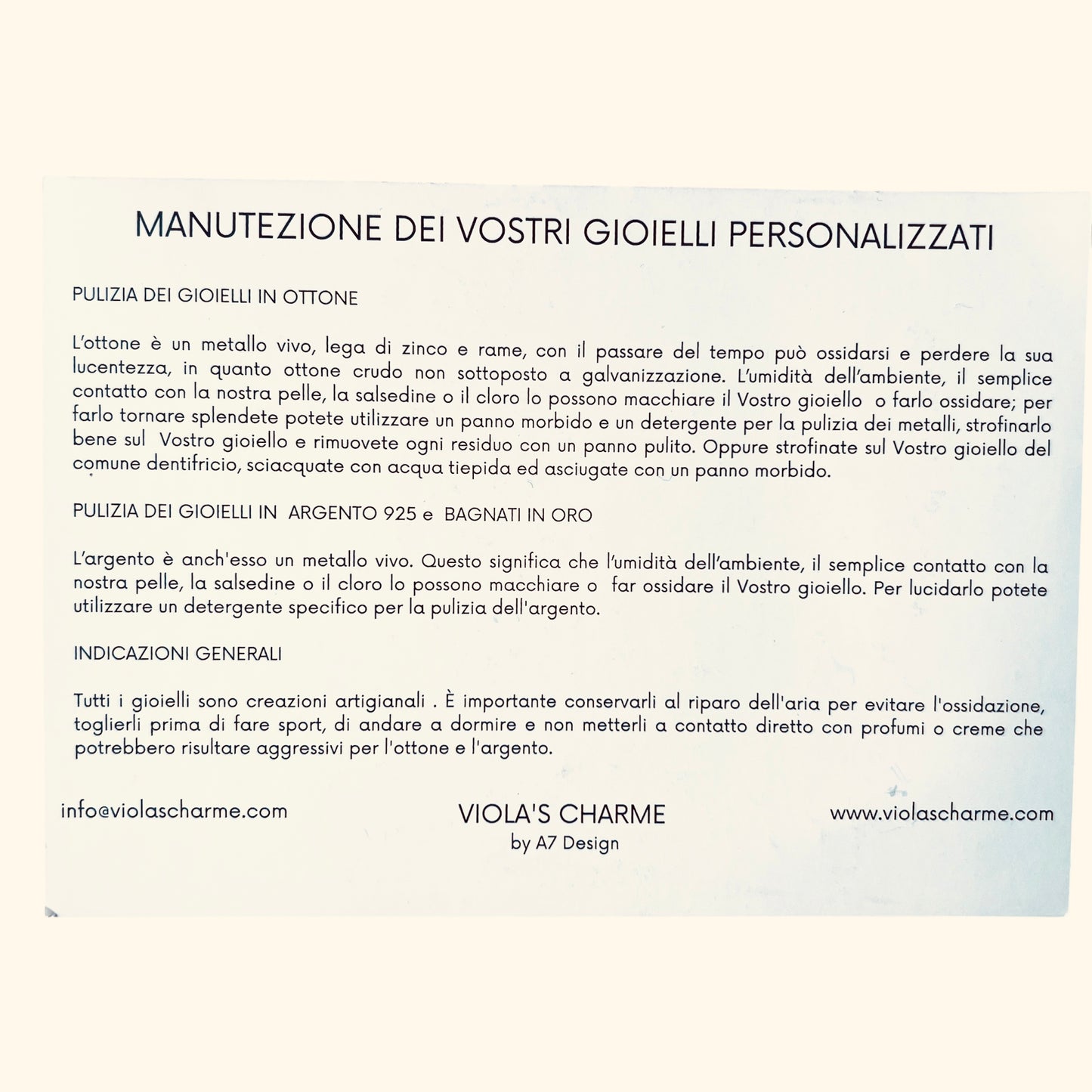 anello VIOLA'S CHARME in ottone "c'est la vie" forgiato ed inciso a mano