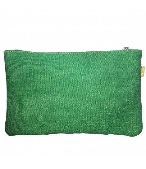 busta SUD in tessuto lurex verde erba