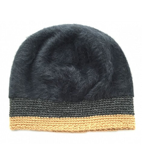 cappello EXQUISITE J mohair lana bordo crochet