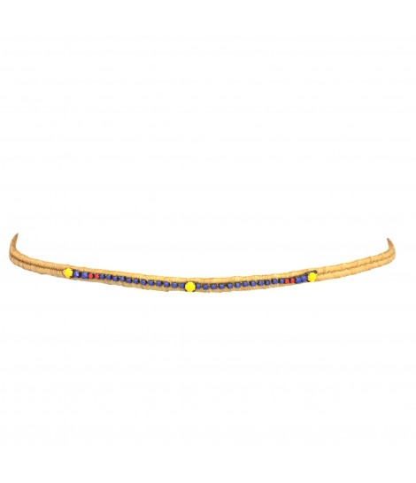 cintura EXQUISITE J con fila centrale di cristalli colore viola lavanda, rosso e giallo