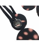 Collana girocollo FLOW-ERS con pastiglie nero+ rosa