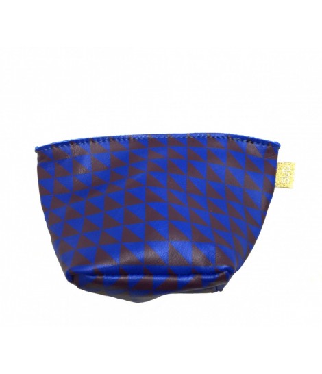 pochette a bustina SUD pelle triangoli bordeaux-bluette